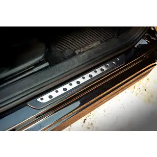 Door sill protectors (Dotline, 4 pcs, stainless steel) Volkswagen Passat B6 2006-2012 photo 1