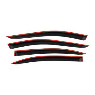 Window Deflectors with Chrome Trim Niken Luxury (Long, 4 pcs) Mercedes S-сlass W221 2005-2013 photo 3