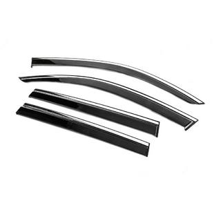 Window Deflectors with Chrome Trim Niken Luxury (4 pcs) Subaru Forester 2018-2024 photo 2