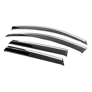Window Deflectors with Chrome Trim Niken Luxury (2018-2022, 4 pcs) photo 2