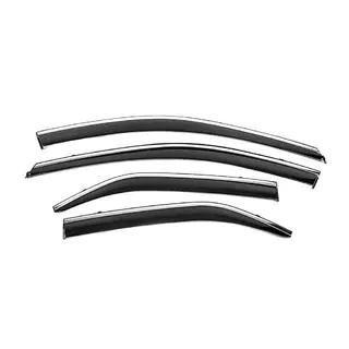 Window Deflectors with Chrome Trim Niken Luxury (2011-2017 EU / 2011-2014 USA, 4 pcs) photo 1