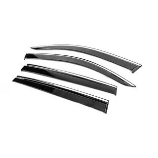 Window Deflectors with Chrome Trim Niken Luxury (4 pcs) photo 2