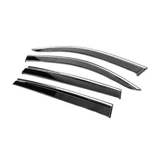 Window Deflectors with Chrome Trim Niken Luxury (4 pcs) photo 2