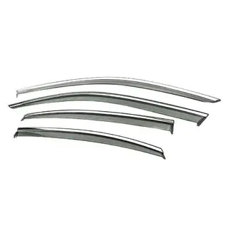 Window wind deflectors with chrome trim Niken Luxury (for Sedan, 4 pcs) photo 2