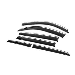 Window Deflectors with Chrome Trim Niken Luxury (2008-2015, 6 pcs) photo 4