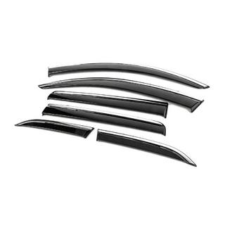 Window Deflectors with Chrome Trim Niken Luxury (6 pcs) Mitsubishi Outlander 2012-2021 photo 2