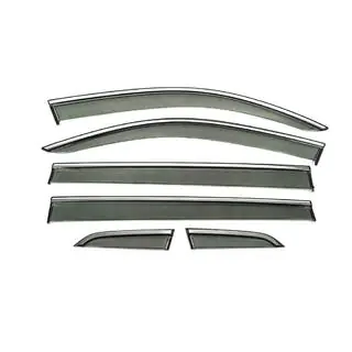 Window Deflectors with Chrome Trim Niken Luxury (Long, 6 pcs) photo 1