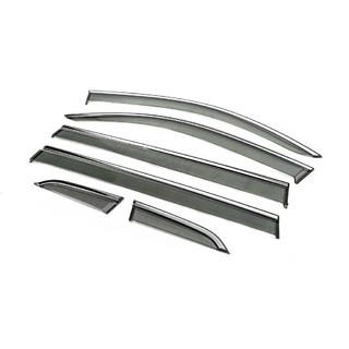 Window Deflectors with Chrome Trim Niken Luxury (Long, 6 pcs) photo 2