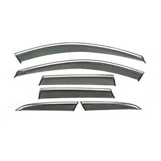 Window Deflectors with Chrome Trim Niken Luxury (6 pcs) Volvo XC60 2017- photo 1