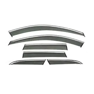 Window Deflectors with Chrome Trim Niken Luxury (6 pcs) photo 1