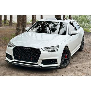 DPT V-1 Front Lip Spoiler (for S-Line, 2015-2019, Gloss Black) Audi A4 B9 2015-2024 photo 1