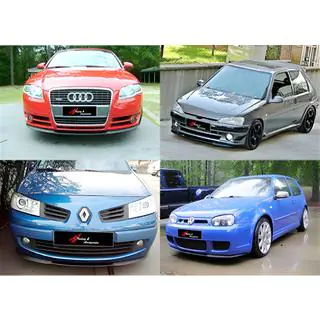 Universal Front Lip Spoiler DPT V-6 (ABS, Gloss Black) photo 1