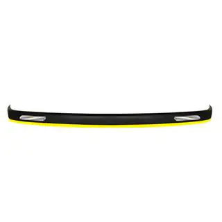 Universal Front Lip Spoiler DPT Yellow V-1 (ABS, Gloss Black)