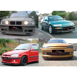 Universal Front Lip Spoiler DPT V-7 (ABS, Gloss Black)