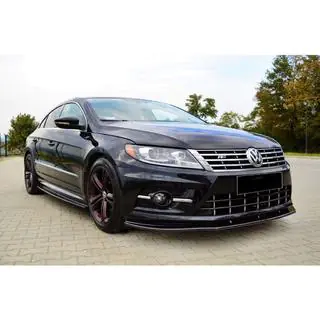 Front Lip Spoiler DPT (for R-Line, 2008-2011, Gloss Black) photo 2