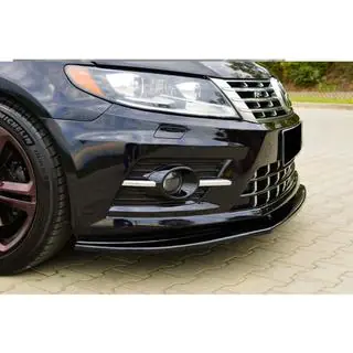 Front Lip Spoiler DPT (for R-Line, 2008-2011, Gloss Black) photo 1