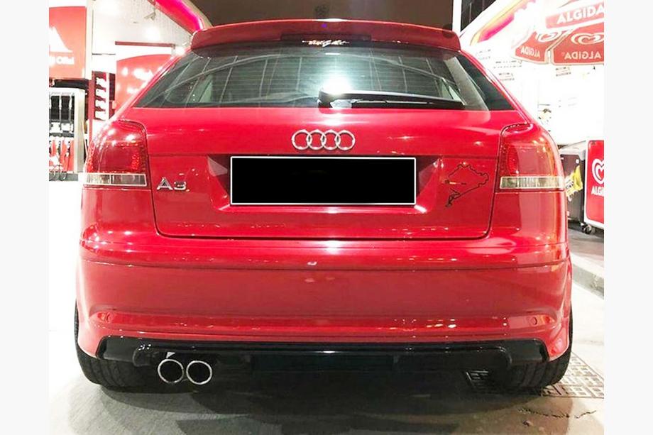 Audi A3 2003-2012 Rear Diffuser DPT (2005-2008, Coupe, Gloss Black) Image