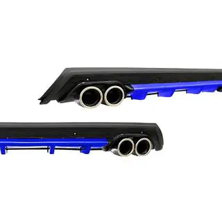 Universal Rear Diffuser DPT V-11 (ABS) (Blue + Gloss Black)