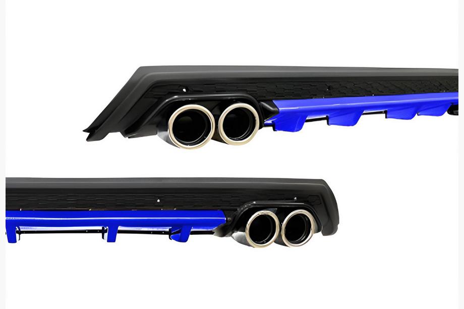 Universal Rear Diffuser DPT V-11 (ABS) (Blue + Gloss Black) Photo 1