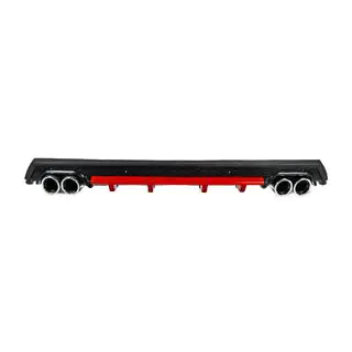 Universal Rear Diffuser DPT V-13 (ABS) (Red+Black Gloss) photo 1