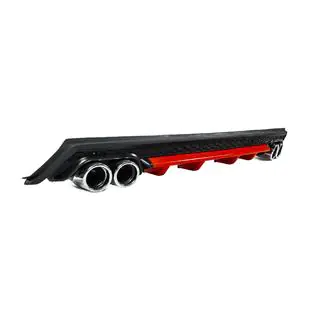 Universal Rear Diffuser DPT V-13 (ABS) (Red+Black Gloss) photo 3
