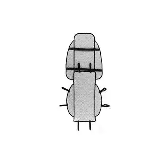 Car Seat Cover Pad (1 pc, Black with Grey Stitching) photo 4
