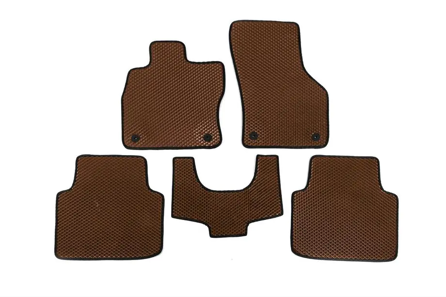 Skoda Superb 2015-2024 EVA Floor Mats (No Footrest, Brown) Photo 1