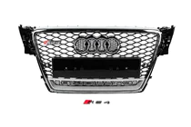 Audi A4 B8 2007-2015 Front grille with Quattro lettering RS-style (2007-2011, black) photo 1