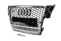 Audi A4 B8 2007-2015 Front grille with Quattro lettering RS-style (2007-2011, black) photo 2