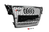 Audi A4 B8 2007-2015 Front grille with Quattro lettering RS-style (2007-2011, black) photo 3