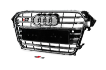 Audi A4 B8 2007-2015 Front Grille S-Style (2012-2015, black with chrome) photo 2