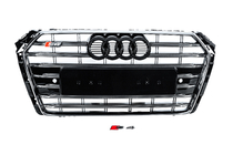 Audi A4 B9 2015-2024 Front grille S-style (2015-2019, chrome+black) photo 1