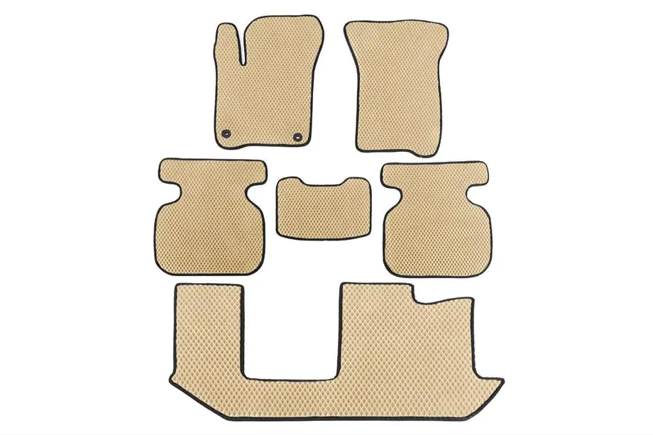 Fiat Freemont 2011-2016 EVA Floor Mats (3 Rows, Beige) Image