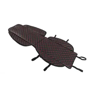 Car Seat Cover ECO (1 pc, Black with Red Stitching) photo 2