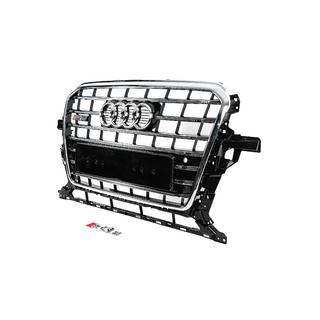 Front Grille SQ-Style (2012-2017, black with chrome) Audi Q5 2008-2017 photo 2