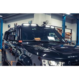 Windshield visor with 4 LEDs