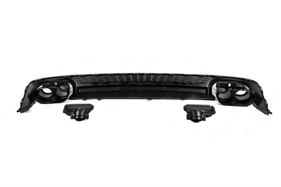 Audi A6 C8 2018–2025 Rear diffuser with exhaust tips S-Style Silver (for S / S-Line) Photo 8
