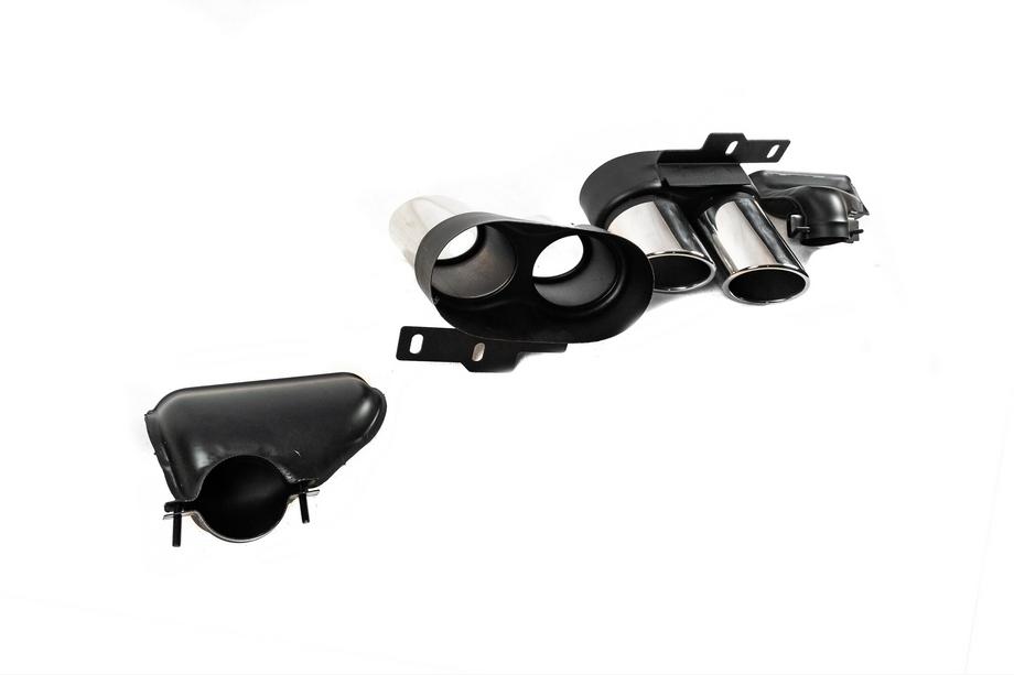 Audi A6 C8 2018–2025 Rear diffuser with exhaust tips S-Style Silver (for S / S-Line) Photo 11