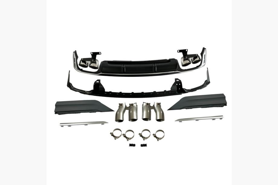 Audi A8 2018- Rear Diffuser with Tips S-Style (2022+) Photo 2