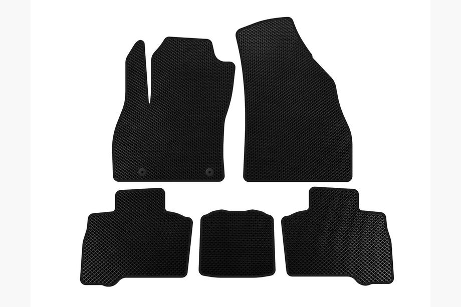 Fiat Fiorino/Qubo 2008-2024 EVA Floor Mats (for Qubo, 2016+, Black) Image