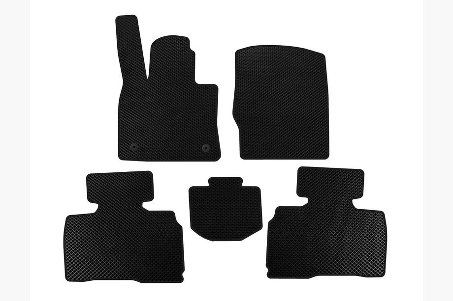 Ford Explorer 2019- EVA Floor Mats (2 Rows, 7-Seater, Black) Image