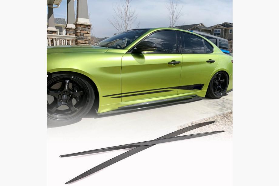 Alfa Romeo Giulia 2016-2022 Side Skirts (for Base/Sport, Plastic) Photo 1