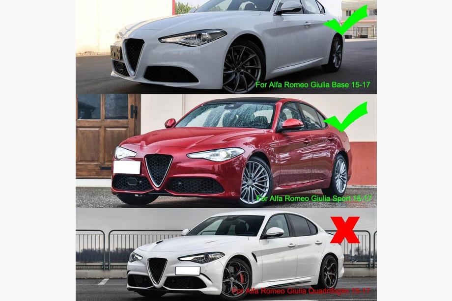 Alfa Romeo Giulia 2016-2022 Side Skirts (for Base/Sport, Plastic) Photo 7