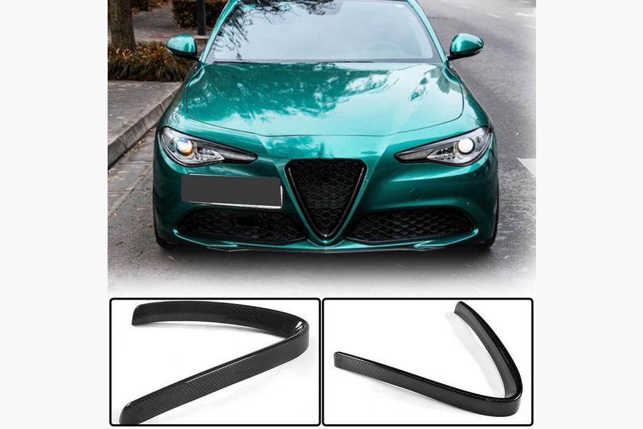 Alfa Romeo Giulia 2016-2022 Grille Cover (for Base, Dry Carbon) Photo 1