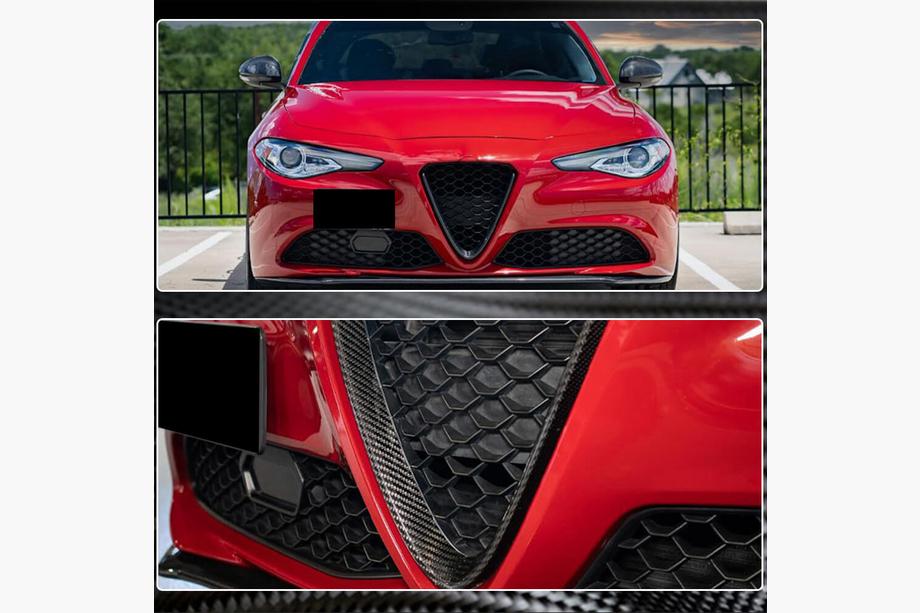 Alfa Romeo Giulia 2016-2022 Grille Cover (for Base, Dry Carbon) Photo 4