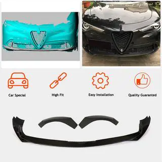 Front lip spoiler (for Base, 2017-2023, Carbon) Alfa Romeo Stelvio 2016- photo 2