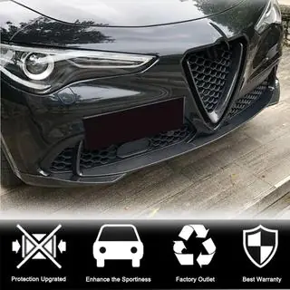Front lip spoiler (for Base, 2017-2023, Carbon) Alfa Romeo Stelvio 2016- photo 3