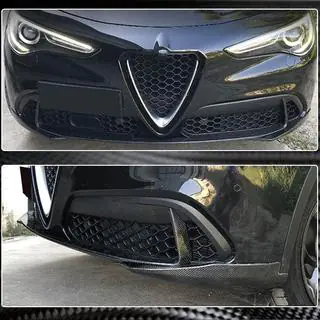 Front lip spoiler (for Base, 2017-2023, Carbon) Alfa Romeo Stelvio 2016- photo 4
