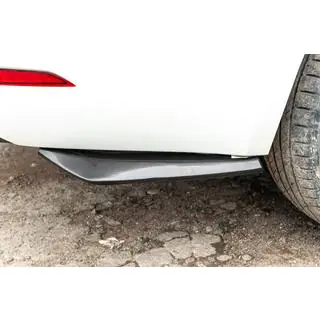 Universal Flap Rear Bumper Extensions Type-A (2 pcs, Gloss Black, ABS Plastic) photo 1