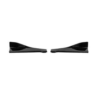 Universal Flap Rear Bumper Extensions Type-B (2 pcs, Gloss Black, ABS Plastic) photo 4
